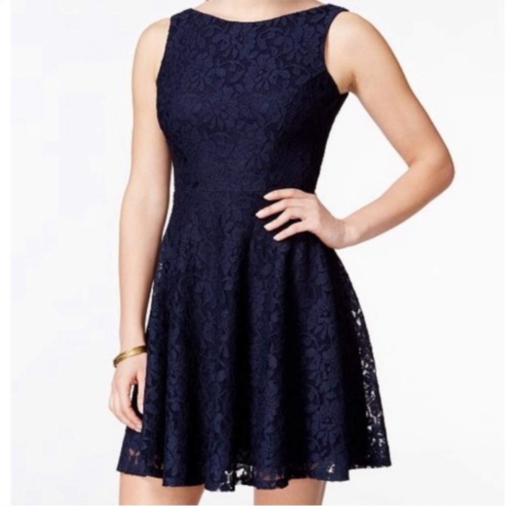 Navy Blue Women’s Lace Dress Size XL